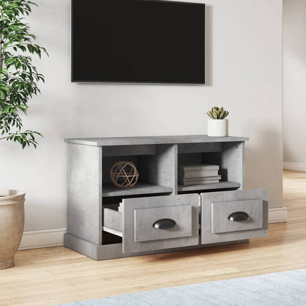 The Living Store TV Meubel - TV Kast - 80 x 35 x 50 cm - Betongrijs