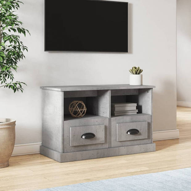 The Living Store TV Meubel - TV Kast - 80 x 35 x 50 cm - Betongrijs