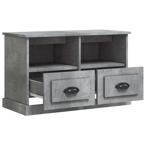 The Living Store TV Meubel - TV Kast - 80 x 35 x 50 cm - Betongrijs