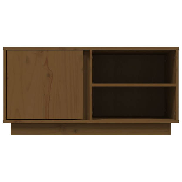 The Living Store Tv-kast - Massief grenenhout - 80 x 35 x 40.5 cm - Honingbruin