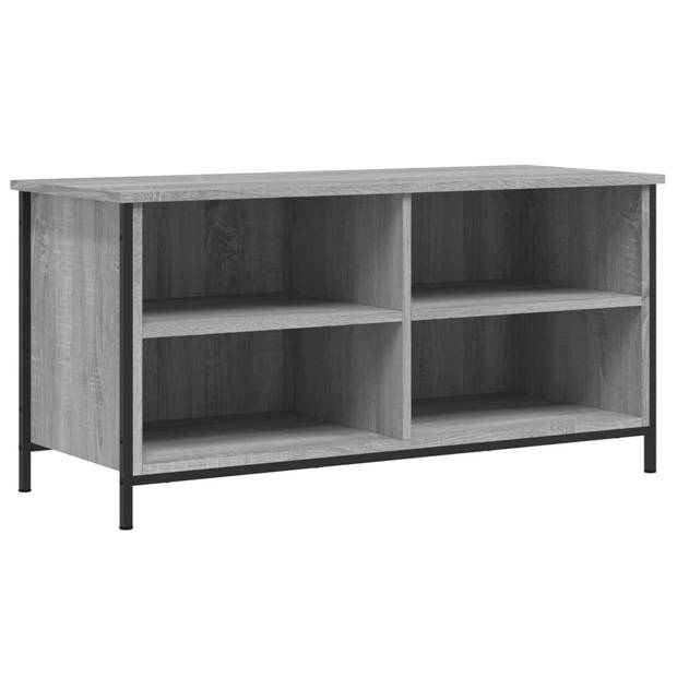 The Living Store Klassieke TV-kast - 100 x 40 x 50 cm - Duurzaam bewerkt hout - Grijs sonoma eiken - Opbergruimte