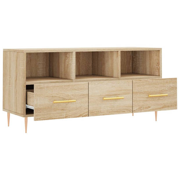 The Living Store TV-meubel Sonoma Eiken - 102 x 36 x 50 cm - Stevig en praktisch design