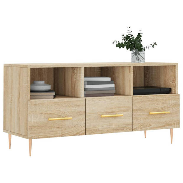 The Living Store TV-meubel Sonoma Eiken - 102 x 36 x 50 cm - Stevig en praktisch design