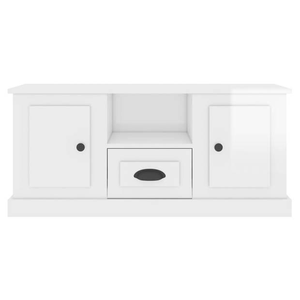 The Living Store TV-meubel - Hoogglans wit - 100 x 35.5 x 45 cm - Trendy en praktisch ontwerp