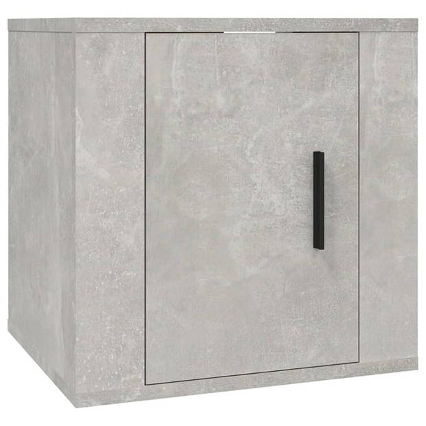 The Living Store TV-wandmeubel - Betongrijs - 40 x 34.5 x 40 cm - Bewerkt hout