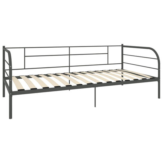 vidaXL Bedbankframe metaal grijs 90x200 cm