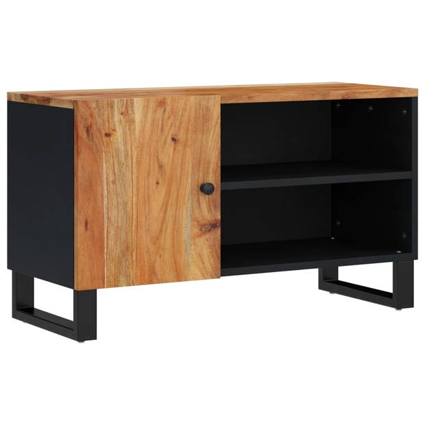 vidaXL Tv-meubel 80x33x46 cm massief acaciahout en bewerkt hout