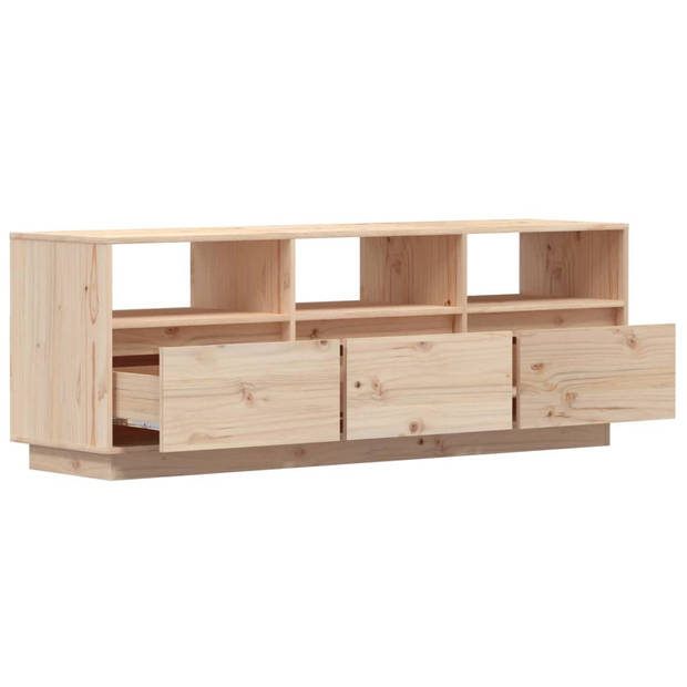 The Living Store TV-meubel - Grenenhout - 140 x 37 x 50 cm - Zweefpoten