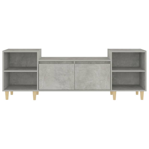 The Living Store TV-meubel Betongrijs 160x35x55 cm - Stevig en praktisch