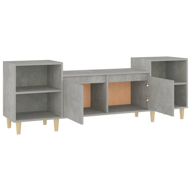 The Living Store TV-meubel Betongrijs 160x35x55 cm - Stevig en praktisch