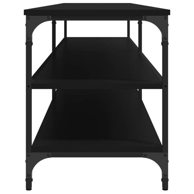 vidaXL Tv-meubel 200x30x50 cm bewerkt hout metaal zwart