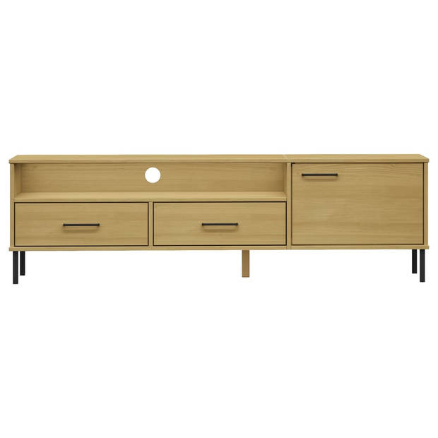 The Living Store OSLO TV-meubel - Houten televisiekast - 158 x 40 x 46.5 cm - Bruin