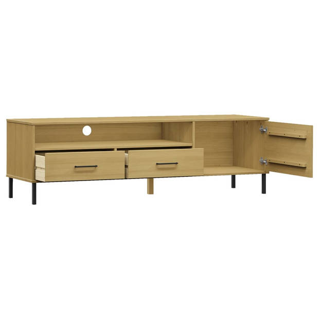 The Living Store OSLO TV-meubel - Houten televisiekast - 158 x 40 x 46.5 cm - Bruin