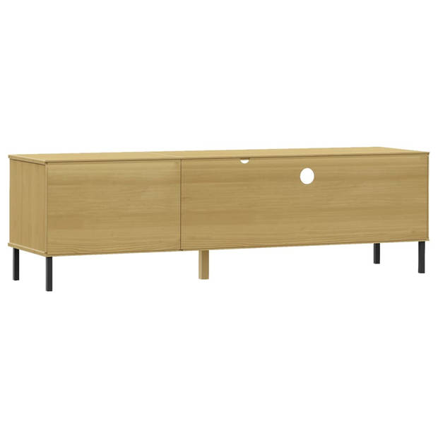 The Living Store OSLO TV-meubel - Houten televisiekast - 158 x 40 x 46.5 cm - Bruin