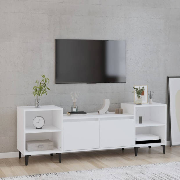 The Living Store TV-meubel - TV-meubel - 160 x 35 x 55 cm - Wit