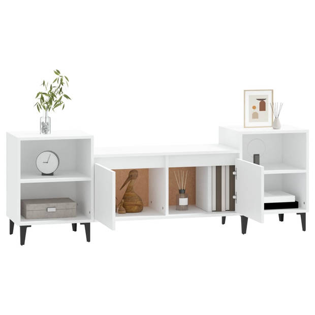 The Living Store TV-meubel - TV-meubel - 160 x 35 x 55 cm - Wit