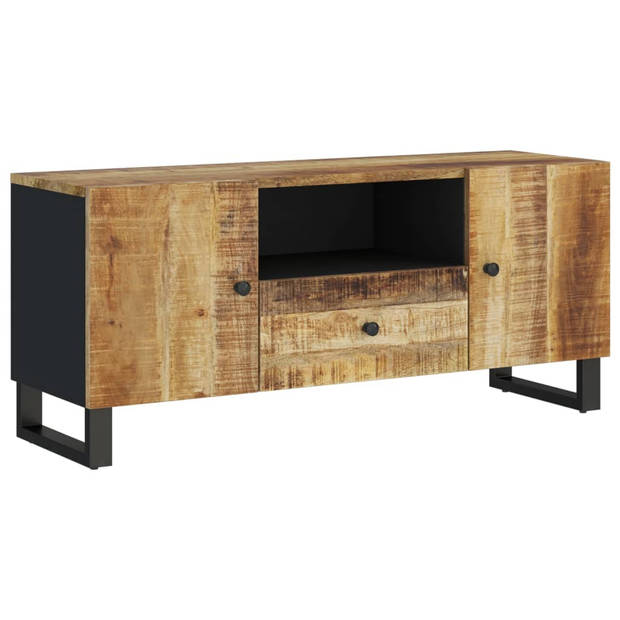 vidaXL Tv-meubel 105x33,5x46 cm massief mangohout en bewerkt hout