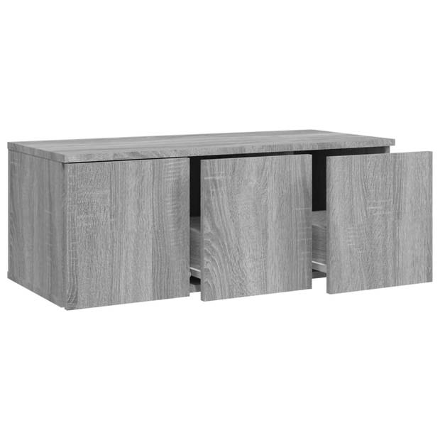 The Living Store TV-kast - Grijs sonoma eiken - 80x34x30 cm - Stevig en praktisch