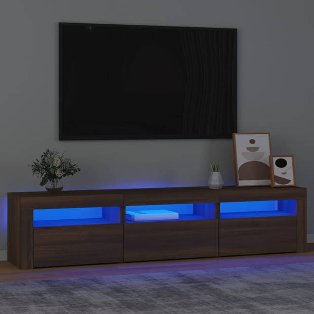 The Living Store TV-meubel - - TV-meubel - Afmetingen- 180 x 35 x 40 cm - Ken- Met RGB LED-verlichting