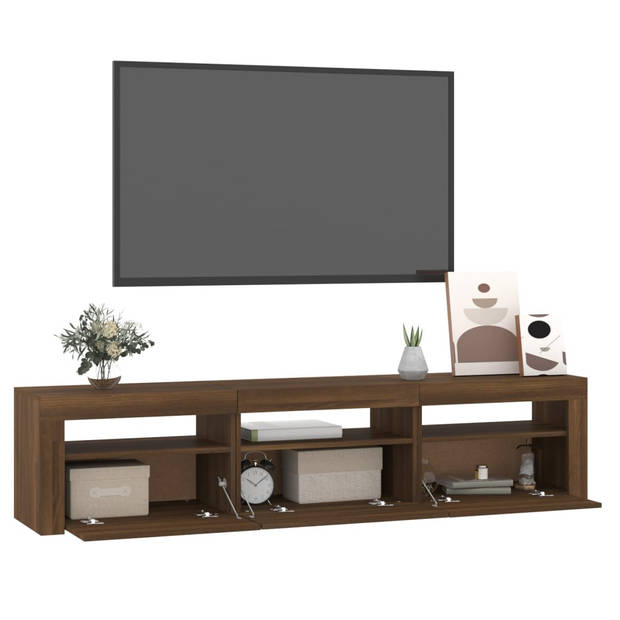 The Living Store TV-meubel - - TV-meubel - Afmetingen- 180 x 35 x 40 cm - Ken- Met RGB LED-verlichting