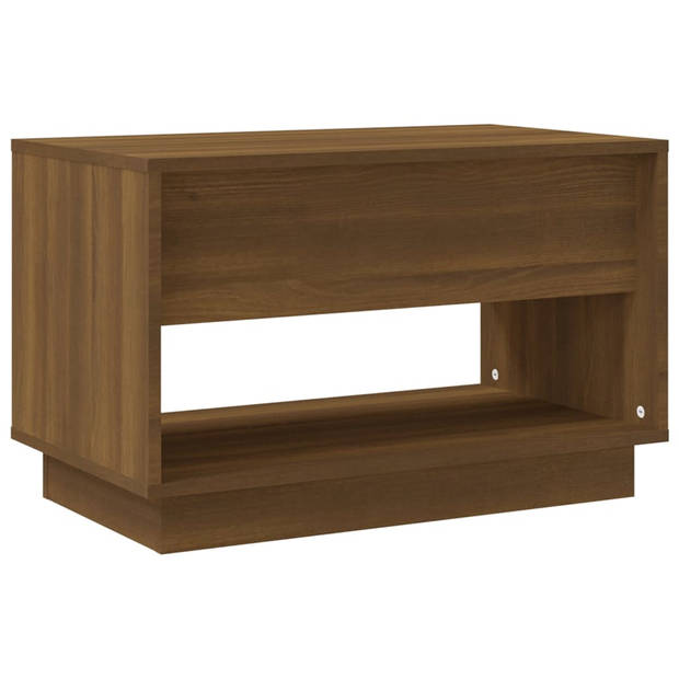 The Living Store TV-kast - Bruineiken - 70 x 41 x 44 cm - 2 lades - 1 open vak