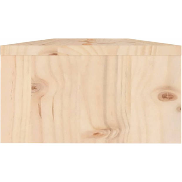 The Living Store Monitorstandaard - Houten bureaukast - 50x24x13 cm - Massief grenenhout