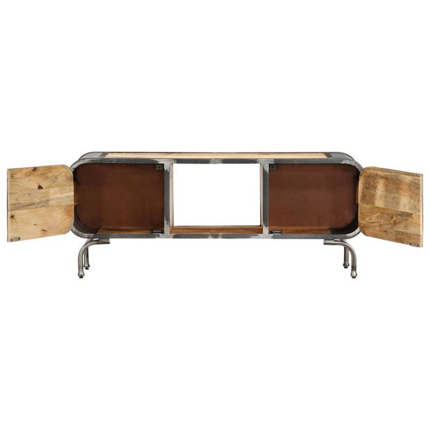 The Living Store TV-meubel Mangohout - 110 x 30 x 42 cm - Industriële stijl