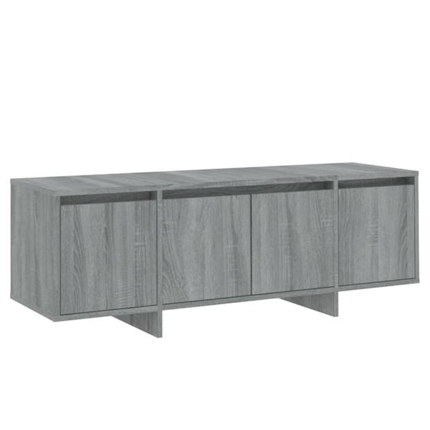 The Living Store TV-meubel - Grijs Sonoma eiken - 120 x 30 x 40.5 cm - 4 deuren