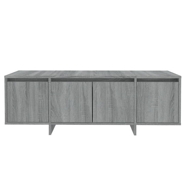 The Living Store TV-meubel - Grijs Sonoma eiken - 120 x 30 x 40.5 cm - 4 deuren