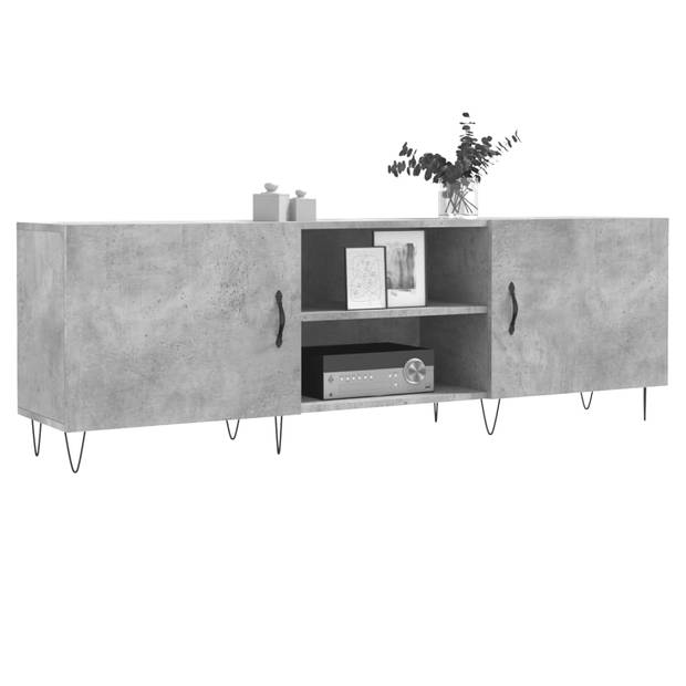 The Living Store TV-meubel Betongrijs - 150 x 30 x 50 cm - Trendy design