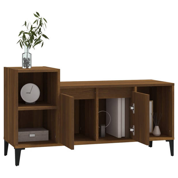 The Living Store Klassieke Tv-kast - 100 x 35 x 55 cm - Bruineiken