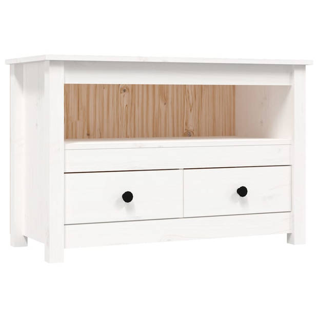 The Living Store Tv-meubel Landelijke Stijl - 79 x 35 x 52 cm - Massief Grenenhout