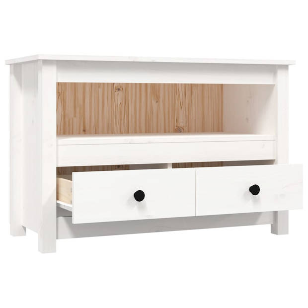 The Living Store Tv-meubel Landelijke Stijl - 79 x 35 x 52 cm - Massief Grenenhout