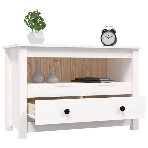 The Living Store Tv-meubel Landelijke Stijl - 79 x 35 x 52 cm - Massief Grenenhout