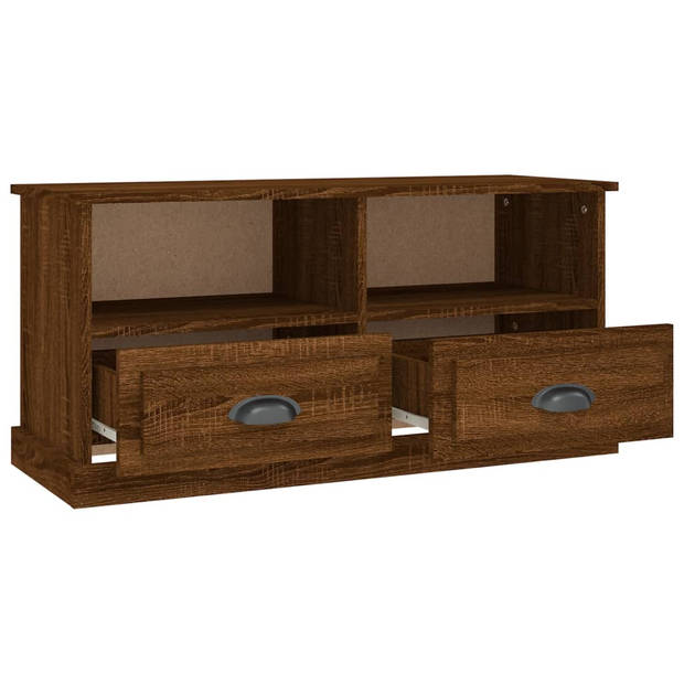 The Living Store TV-meubel - - 93 x 35.5 x 45 cm (B x D x H) - Bruineiken