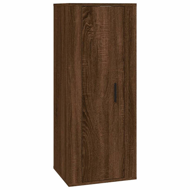 The Living Store TV Meubel Set - Bruineiken - 2x 40x34.5x100 cm + 1x 57x34.5x40 cm