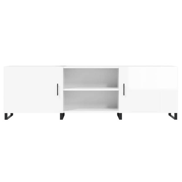 The Living Store TV-meubel - Hoogglans wit - 150 x 30 x 50 cm (B x D x H)