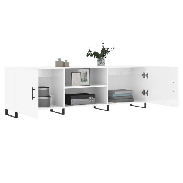 The Living Store TV-meubel - Hoogglans wit - 150 x 30 x 50 cm (B x D x H)