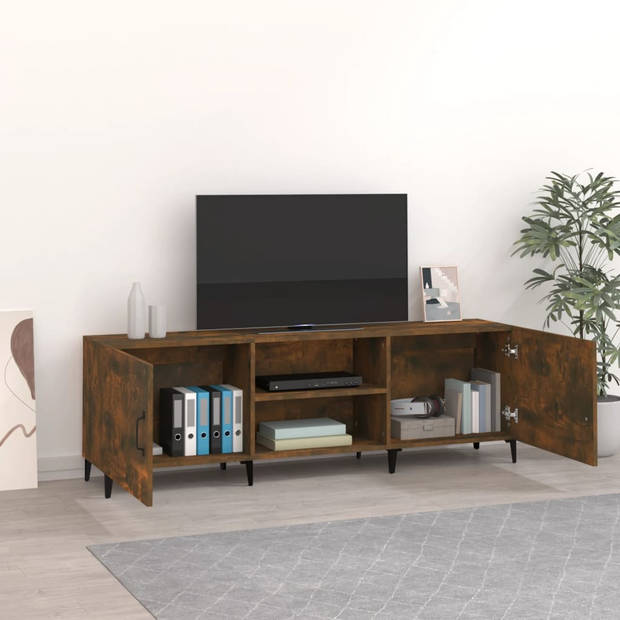 The Living Store TV-kast - Classic - Meubels - 150 x 30 x 50 cm - Gerookt Eiken