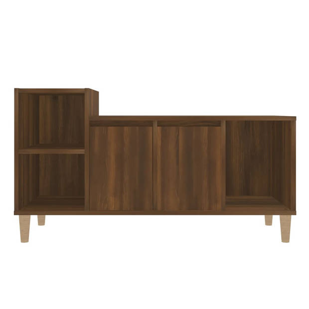 The Living Store Tv-meubel TV-kast - 100x35x55 cm - bruineiken hout