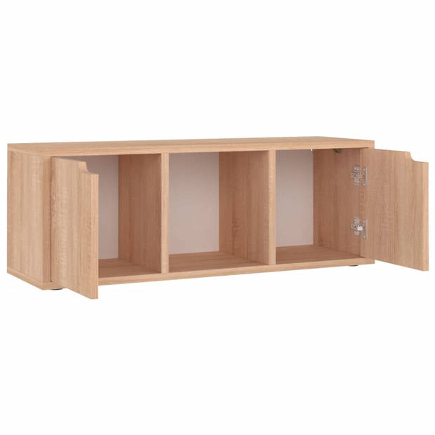 The Living Store Televisiemeubel Sonoma Eiken - 88.5 x 27.5 x 30.5 cm - Stabiele constructie