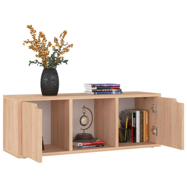 The Living Store Televisiemeubel Sonoma Eiken - 88.5 x 27.5 x 30.5 cm - Stabiele constructie