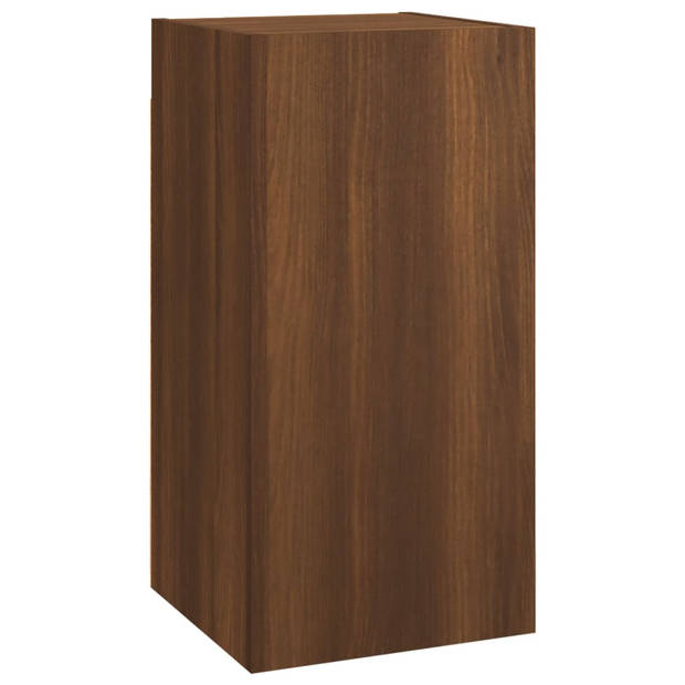 The Living Store Wandkast - Bruineiken - 30.5 x 30 x 60 cm - Bewerkt hout