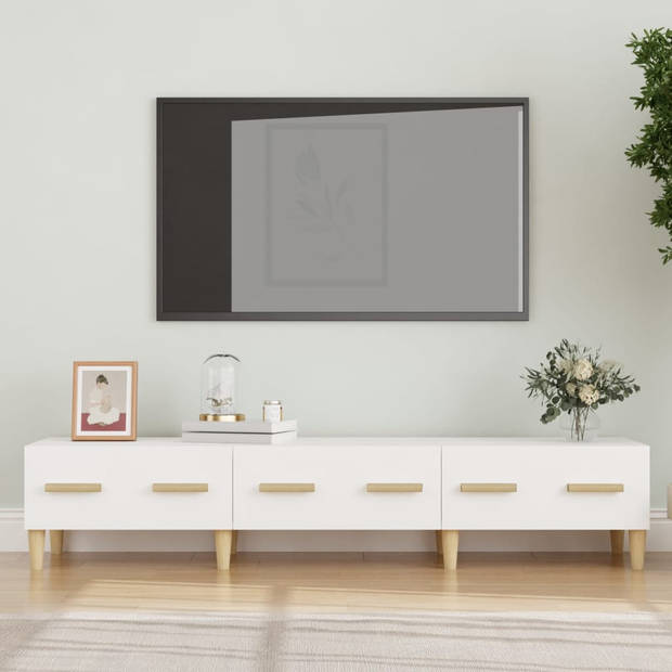 The Living Store TV-meubel - Moderne witte mediakast - 150 x 34.5 x 30 cm - Stevig en ruim