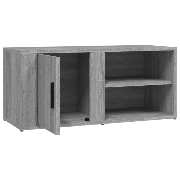 The Living Store TV-meubel - Grijs Sonoma eiken - 80 x 31.5 x 36 cm - Stevig materiaal