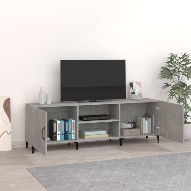 The Living Store TV-kast - Betongrijs - 150 x 30 x 50 cm - Klassieke stijl