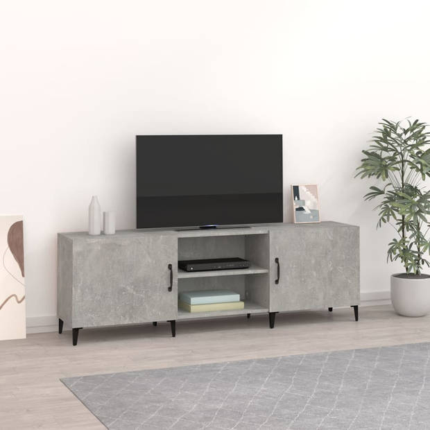 The Living Store TV-kast - Betongrijs - 150 x 30 x 50 cm - Klassieke stijl