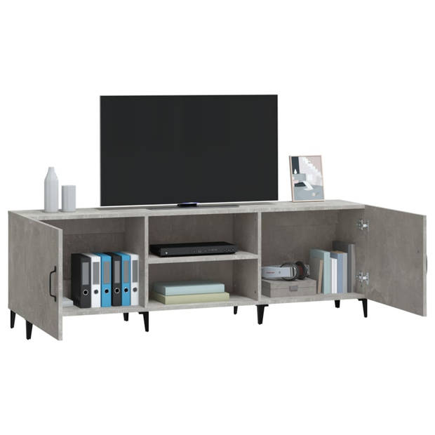 The Living Store TV-kast - Betongrijs - 150 x 30 x 50 cm - Klassieke stijl