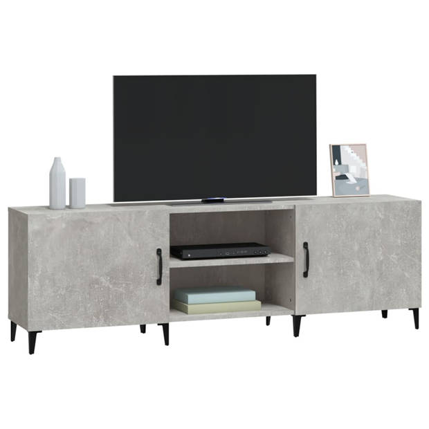 The Living Store TV-kast - Betongrijs - 150 x 30 x 50 cm - Klassieke stijl