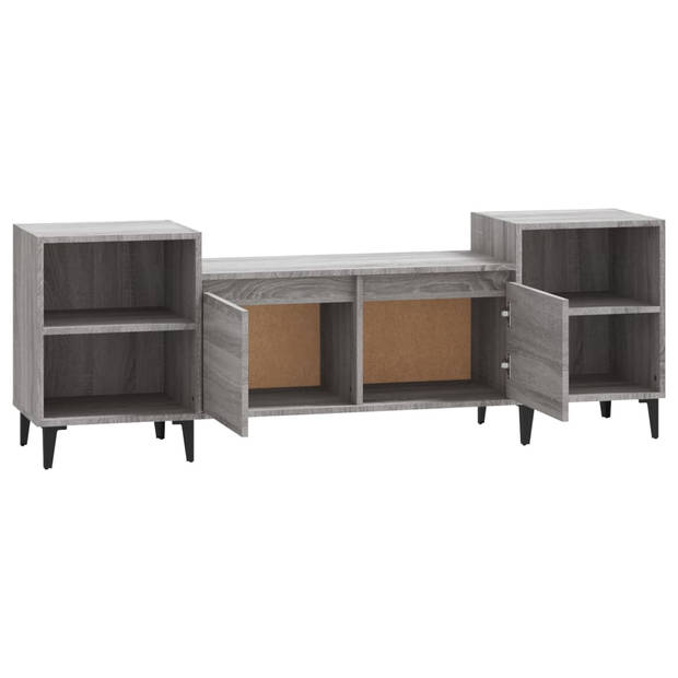 The Living Store Televisiekast - Onbekend - TV-meubel - 160 x 35 x 55 cm - Grijs Sonoma Eiken